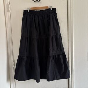 Anthropologie The Somerset Maxi Skirt Women’s Size XL Black 100% Cotton